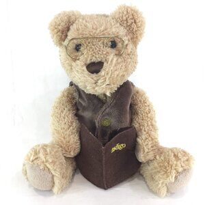 Teddy Bear With Vest Glasses & Book Indigo Bookstore In Seated Position So Soft